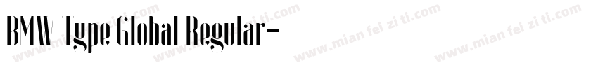 BMW Type Global Regular字体转换